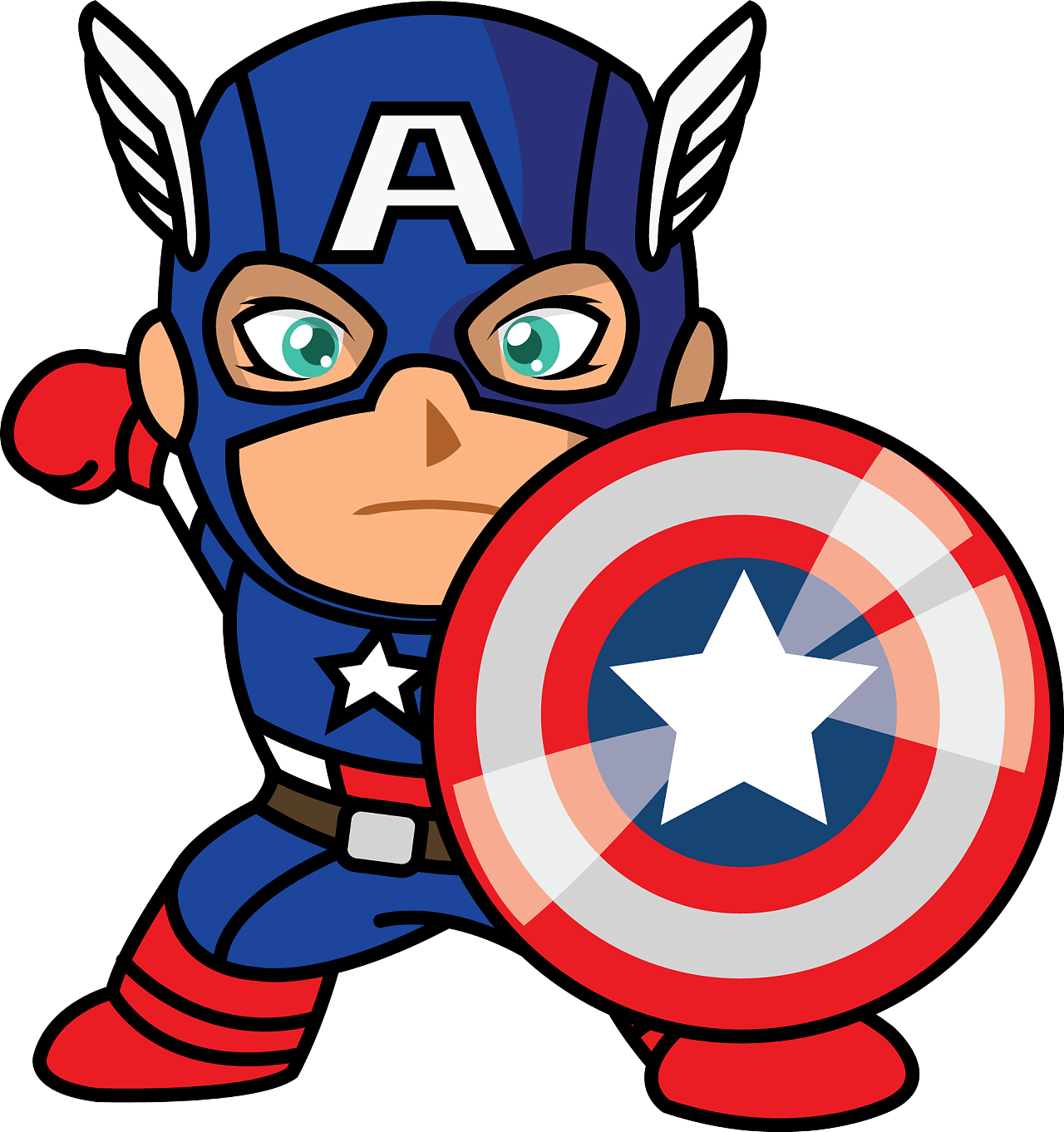 Captain America Baby Cartoon (1280x1362)