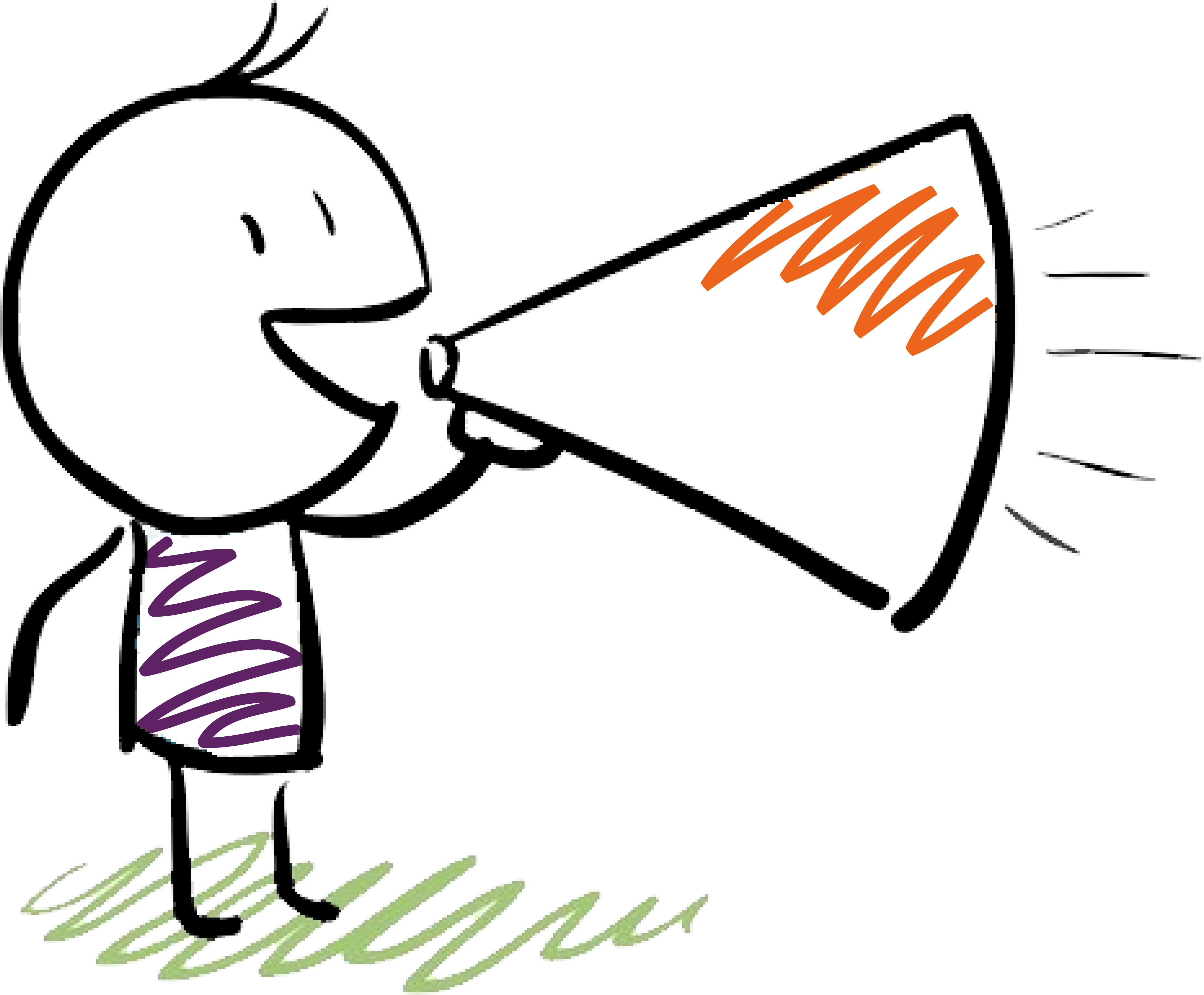 Storytelling - Cartoon With Loud Hailer (4856x3908)