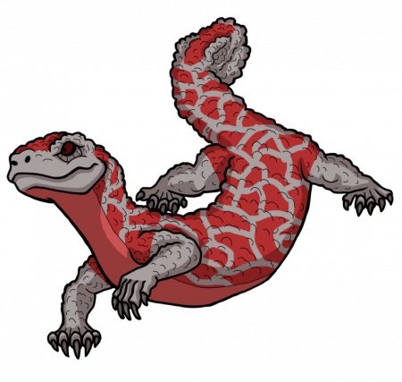 Gila Monster Clipart - Gila Monster Cartoon (450x427)