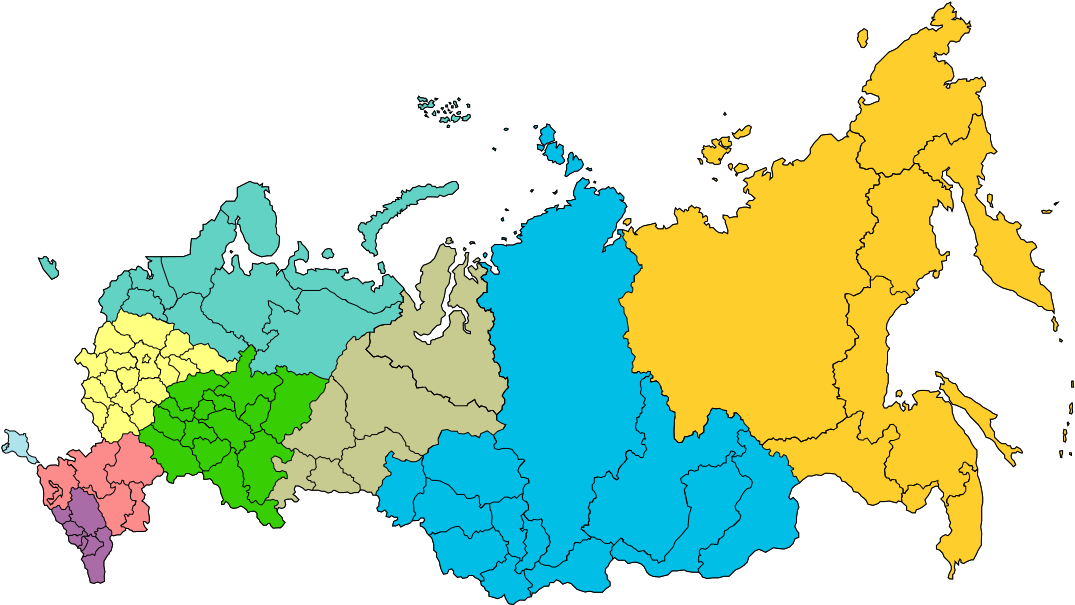 Map Of Russian Districts, 2014 - 5 Regions Of Russia (1092x630)