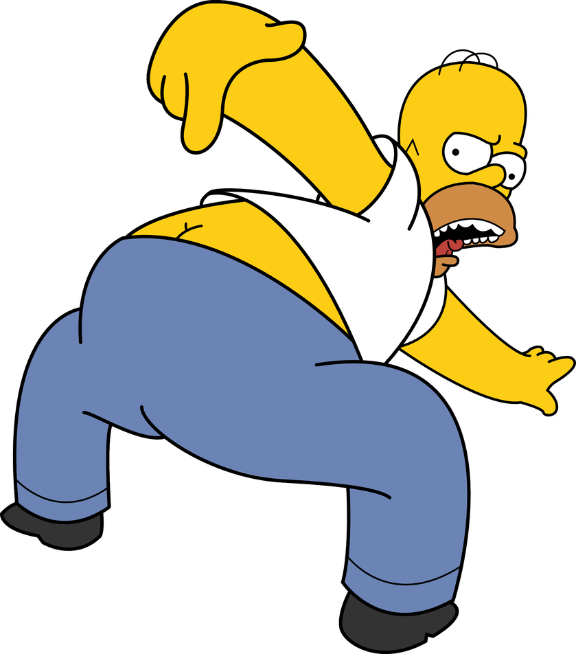 Kiss It By Sircle - Kiss My Ass Homer (839x952)