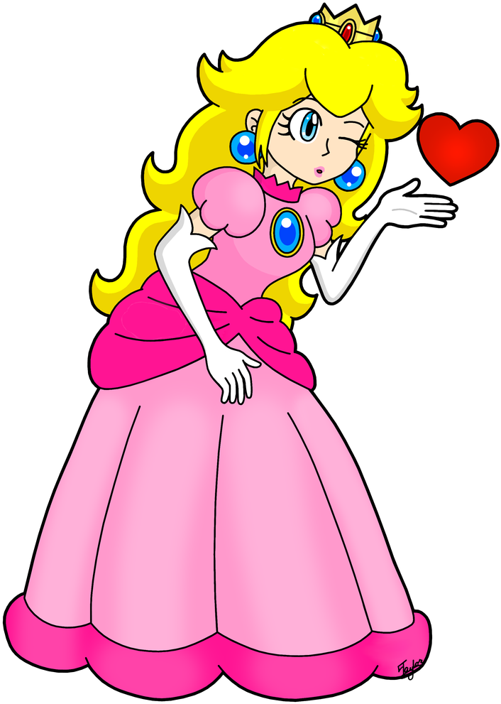 Peachy Kiss By Silverxyoshi - Cartoon (765x1044)