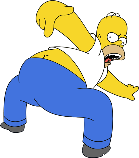 Homer Simpson Kiss My Ass Gif (500x666)