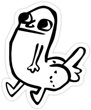 Kakatte Kiss My Ass, Sanhato - Derp Face Drawing (375x360)