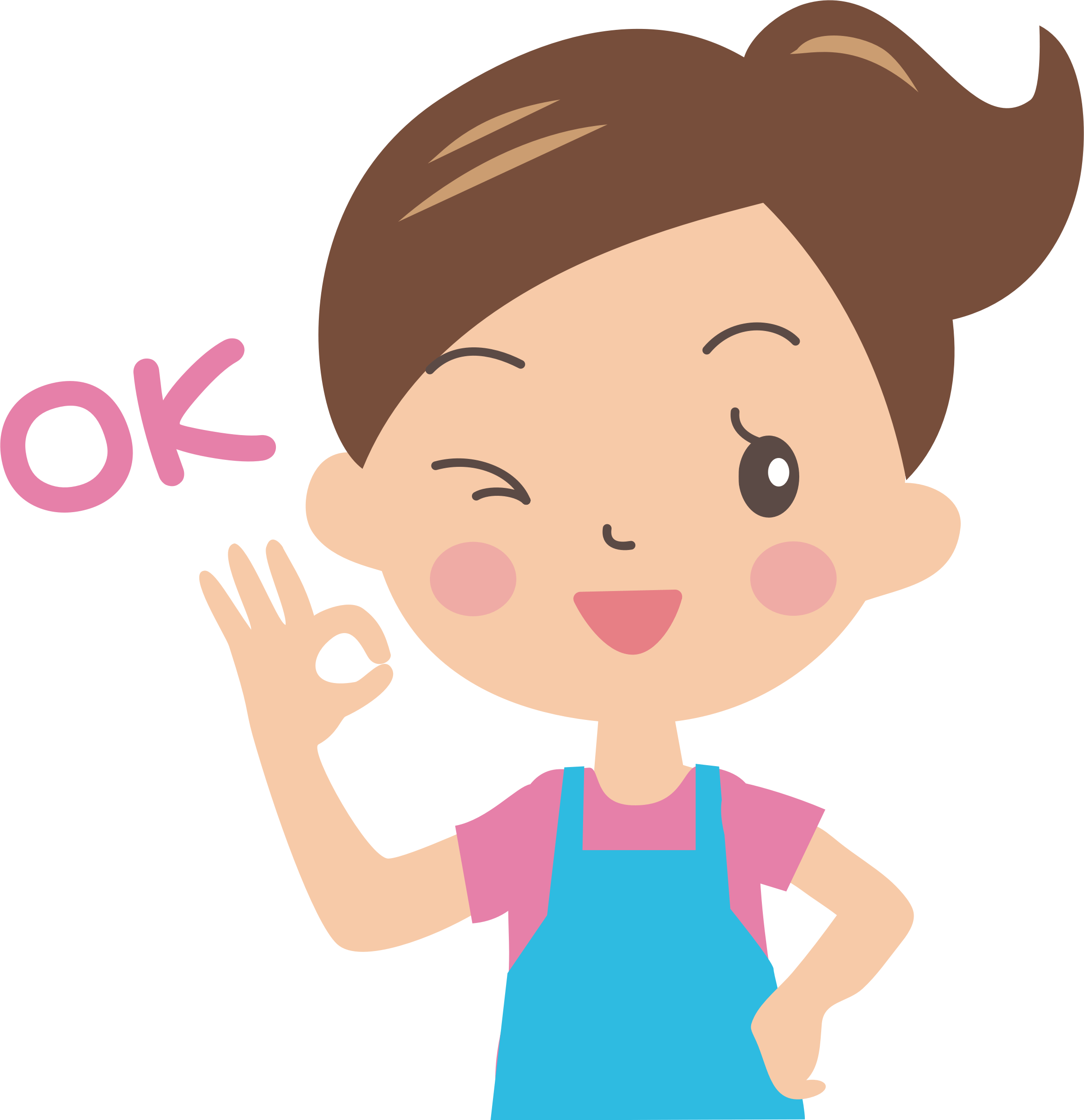 Ok Gesture Cartoon - Hand Signals Clip Art (2322x2399)