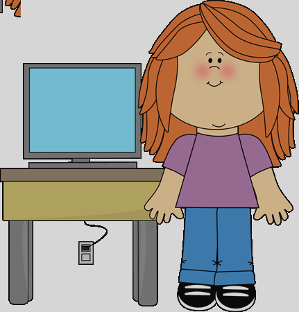 Accustomed Clipart - Computer Clipart Classroom (431x450)