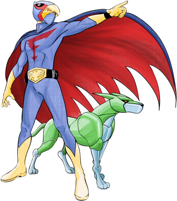 Blue Falcon And Dynomutt - Gatchaman Shirt (600x723)