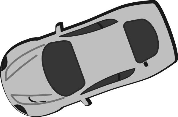 Gray Car Top View 200 Clip Art At Clkercom Vector - Car Top View (600x396)