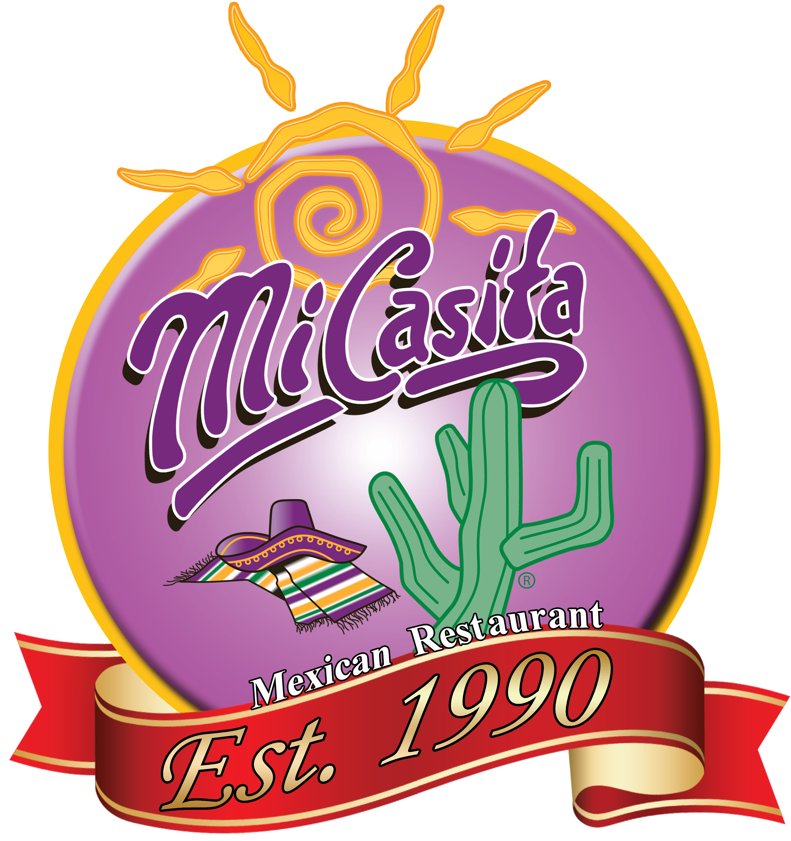 Mi Casita Logo Est 1990 - Red Ribbon (3000x3000)
