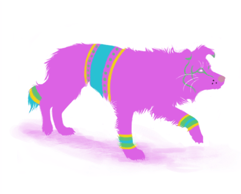 Easterdye - - Silhouette Border Collie Png (475x538)