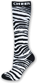 Pink Cheetah And Zebra Animal Print Knee Hi Cheerleading - Sock (330x390)