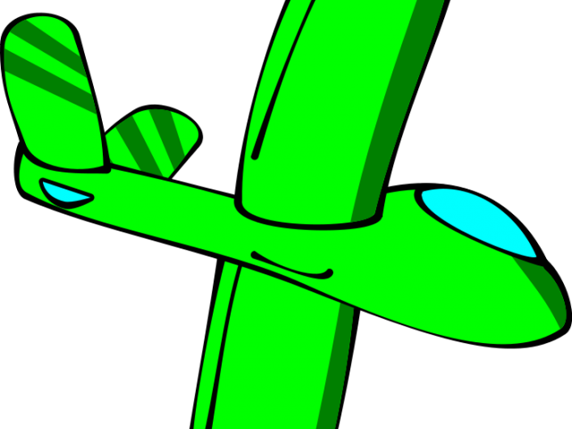 Jet Clipart Green - Airplane (640x480)
