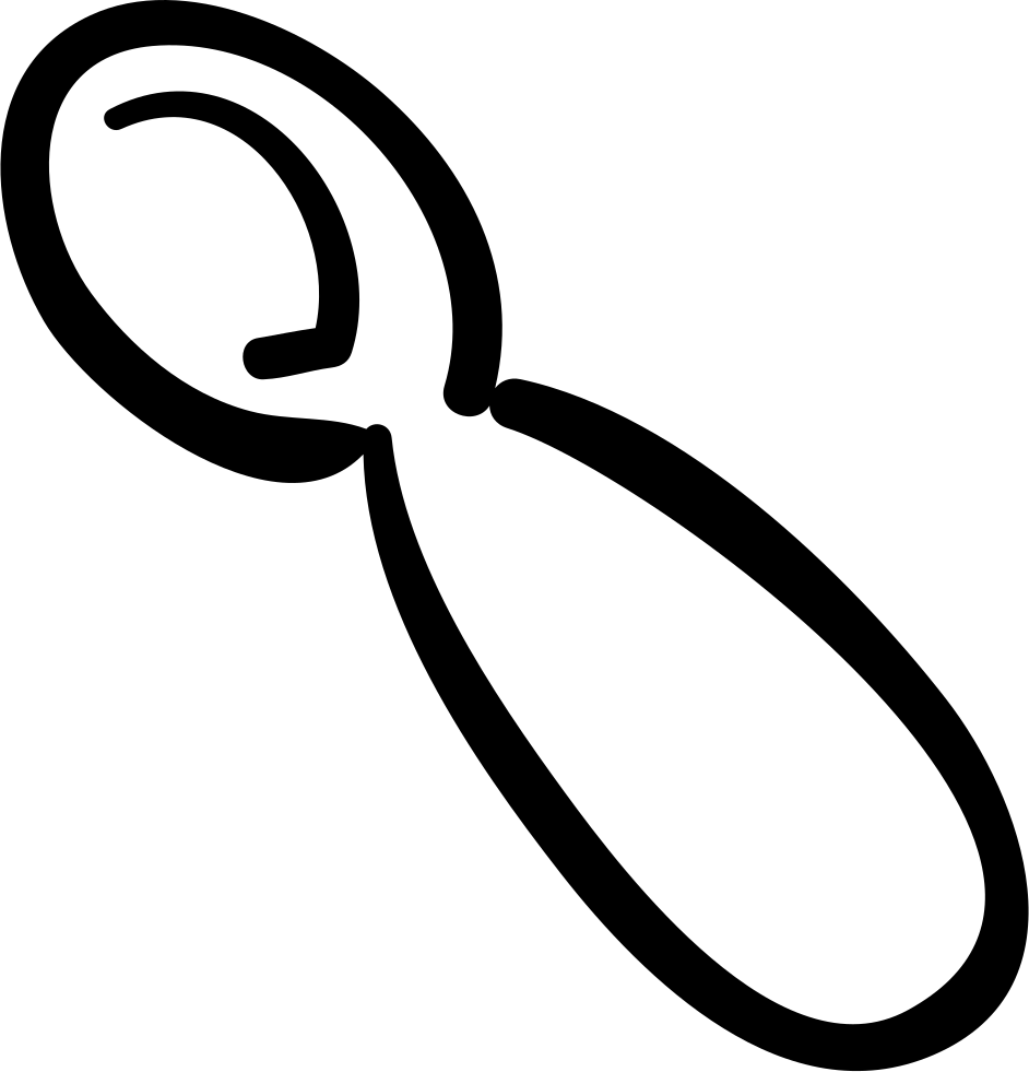Png File - Spoon Outline (942x981)