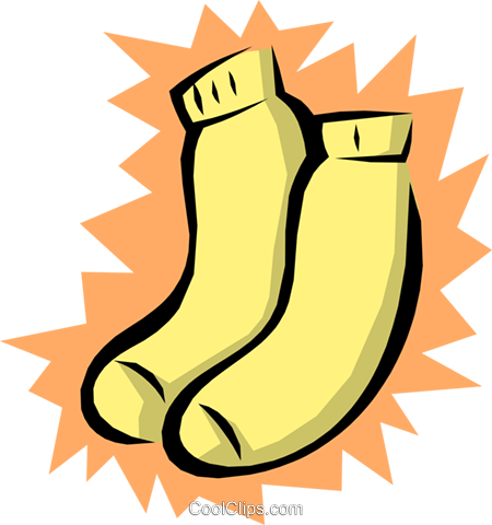 Calcetines Libres De Derechos Ilustraciones De Vectores - Socks Clip Art (450x480)