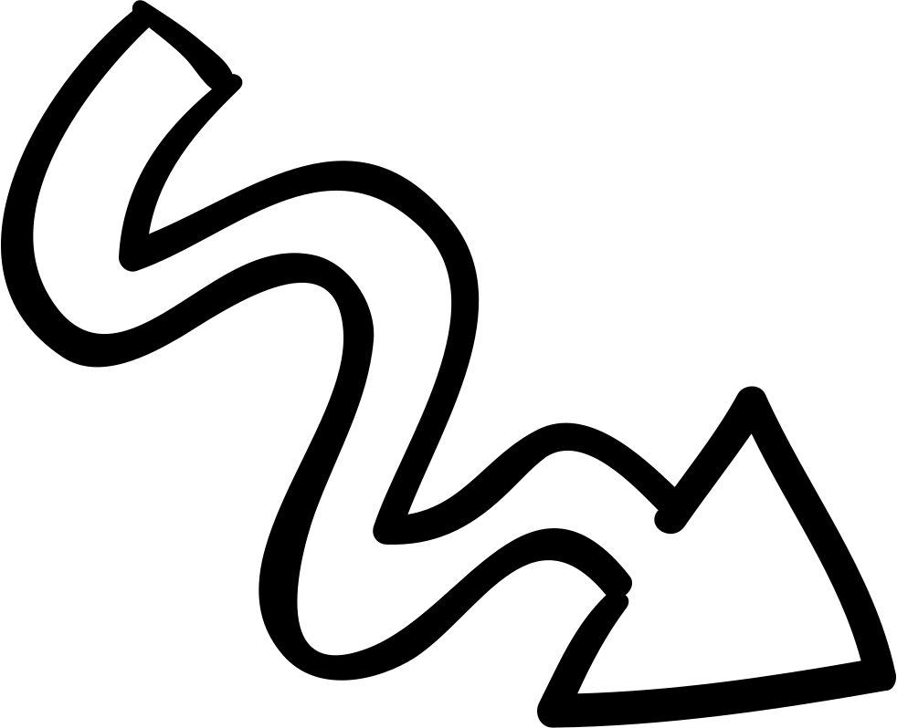Arrow With Scribble Svg Png Icon Free Download - Scribble Arrow Png (982x798)