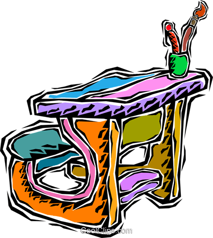 Kind Die Hausaufgaben Schreibtisch Vektor Clipart Bild - Kind Die Hausaufgaben Schreibtisch Vektor Clipart Bild (430x480)