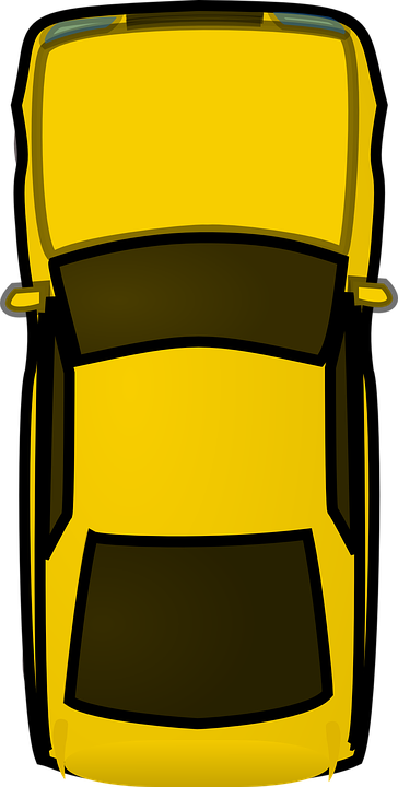 Coche Png Desde Arriba - Car Top Down Png (364x720)