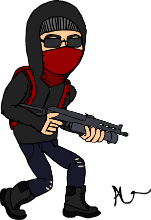 Transparent Background Microsoft Paint - Terrorist Cs Go Draw (301x439)