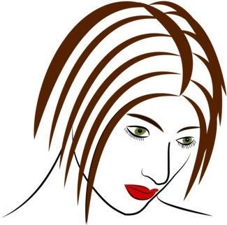 Line Art Eye Woman Cartoon Face - Illustration (481x340)