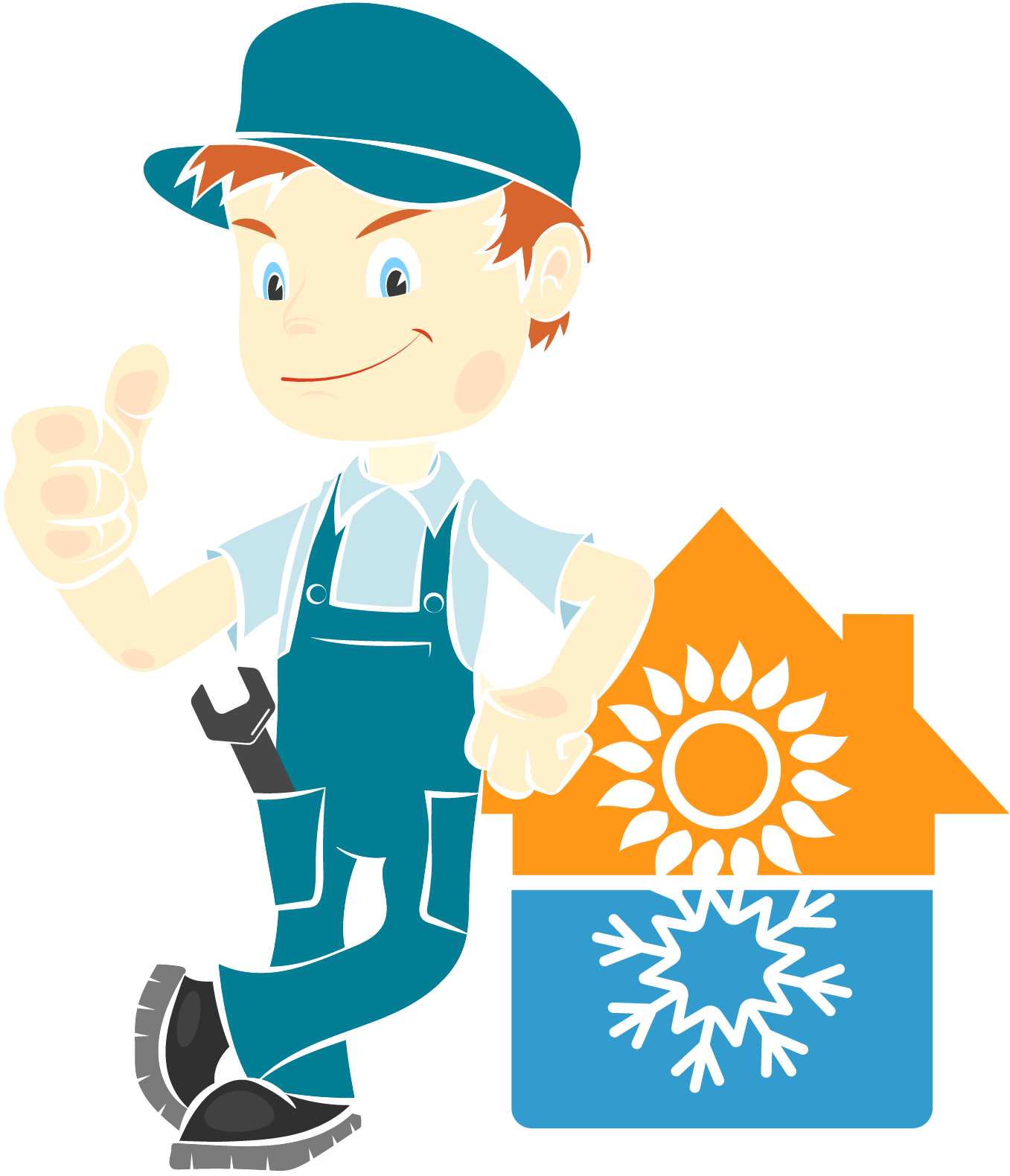 Range Of Air Conditioning - Ac Repair Vector (1357x1580)
