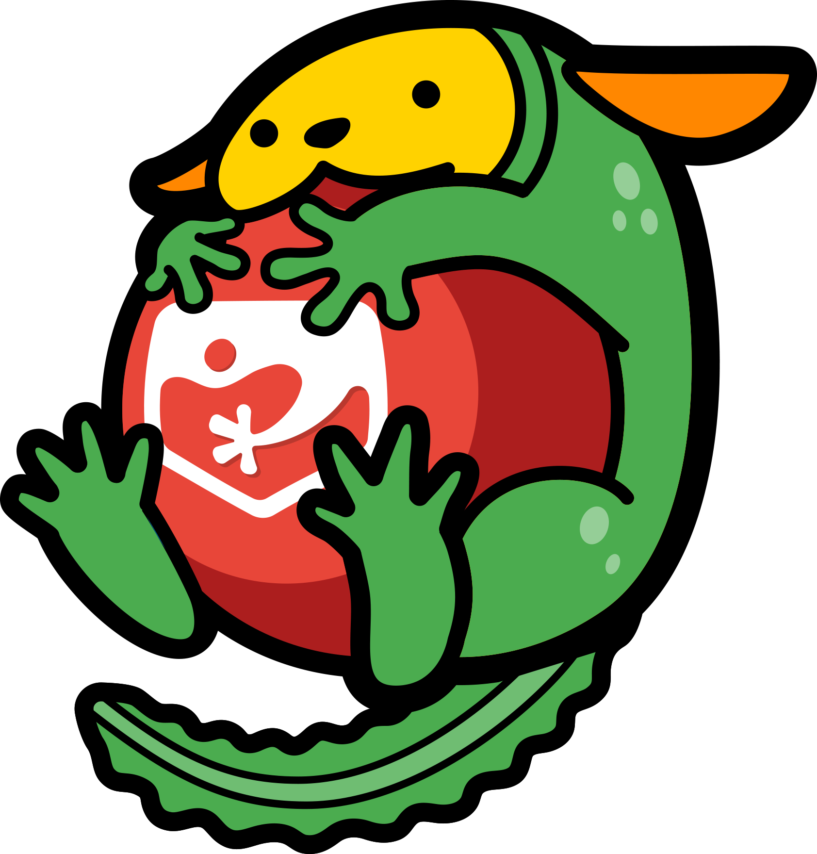 Newt Clipart Transparent - Wapuu Original (1684x1760)