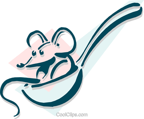 Ratón En Un Concepto Cuchara Libres De Derechos Ilustraciones - Ratón En Un Concepto Cuchara Libres De Derechos Ilustraciones (480x395)