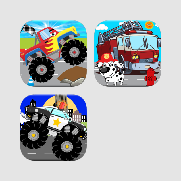 Fire Trucks, Monster Truck & Patrol Rescue Machines - Monster Truck (630x630)