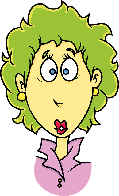 Cuestión De - Surprised Woman Cartoon (388x640)