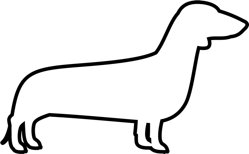 Dachshund Drawing Outline - Montenegrin Mountain Hound (800x800)