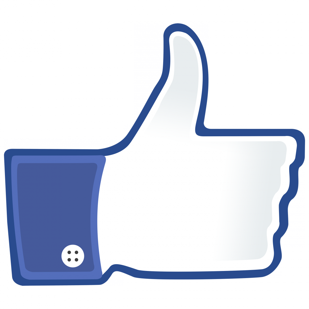 Like Us On Facebook - Likebutton Png (1000x1000)