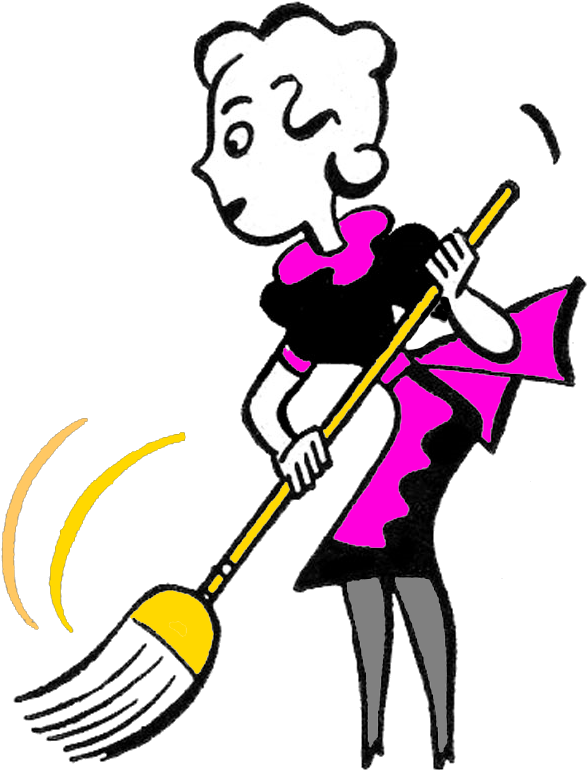 Floor Clean - Cleaningclip Art Black And White (753x900)