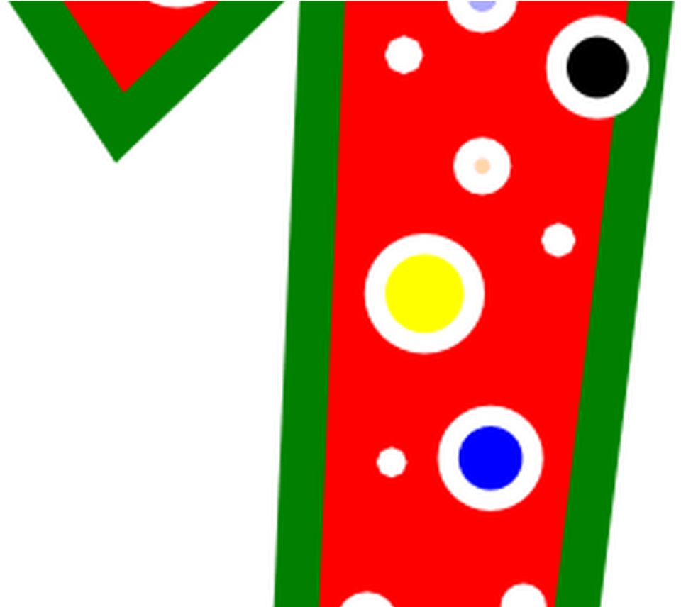 Number 1 Pink And Green Polkadot Clip Art At Clkercom - Circle (1368x855)