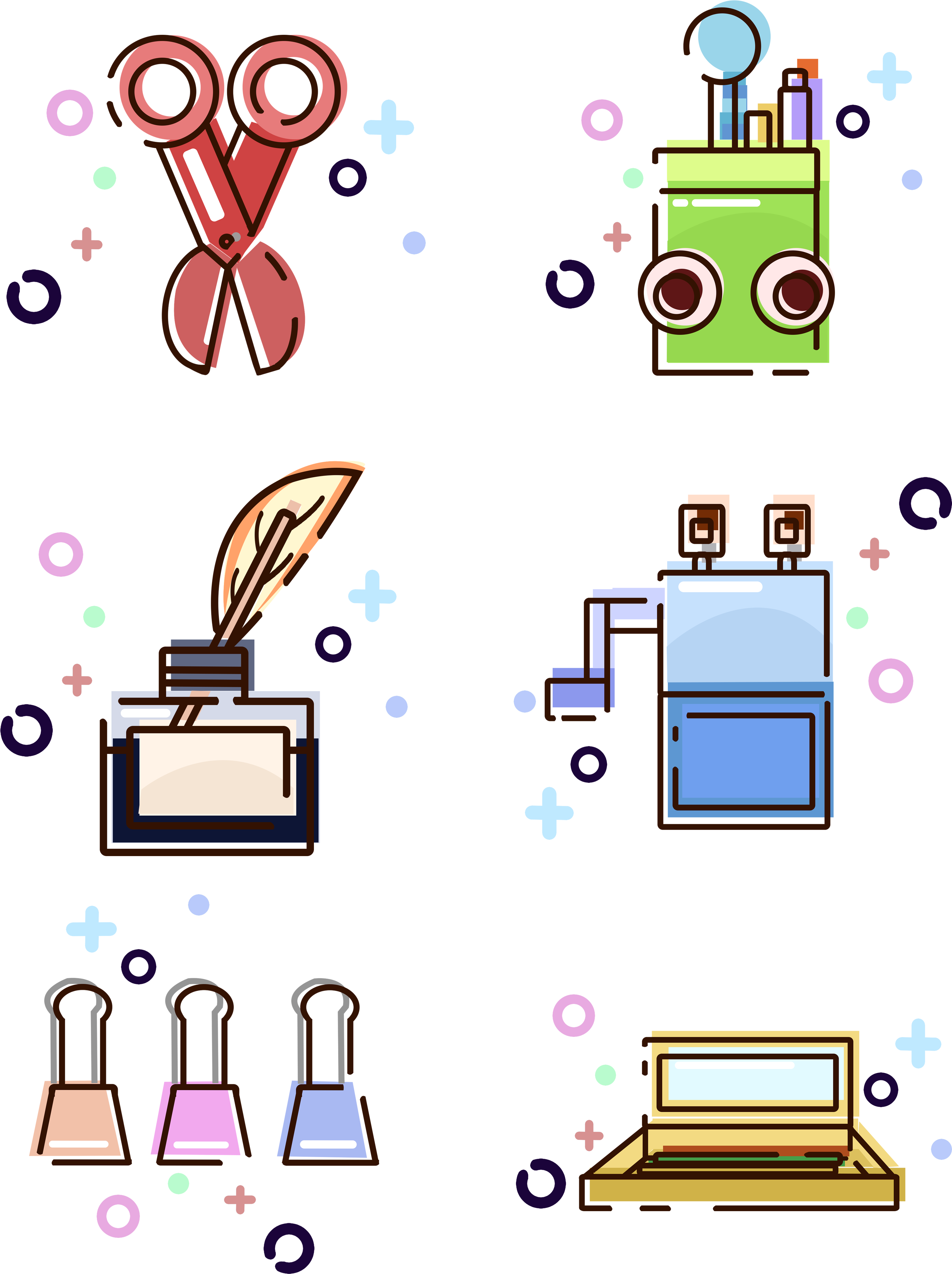 Mbe Fournitures Scolaires Définir Des Images Peints - วาด รูป อุปกรณ์ การ เรียน (3072x4107)