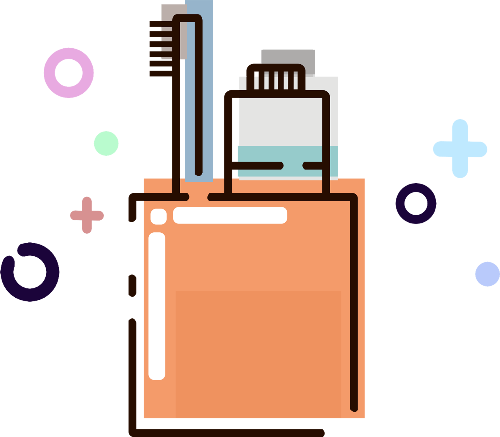 Mbe Nécessités Quotidiennes Tasses À Dents Brosses - Psd (2000x2000)