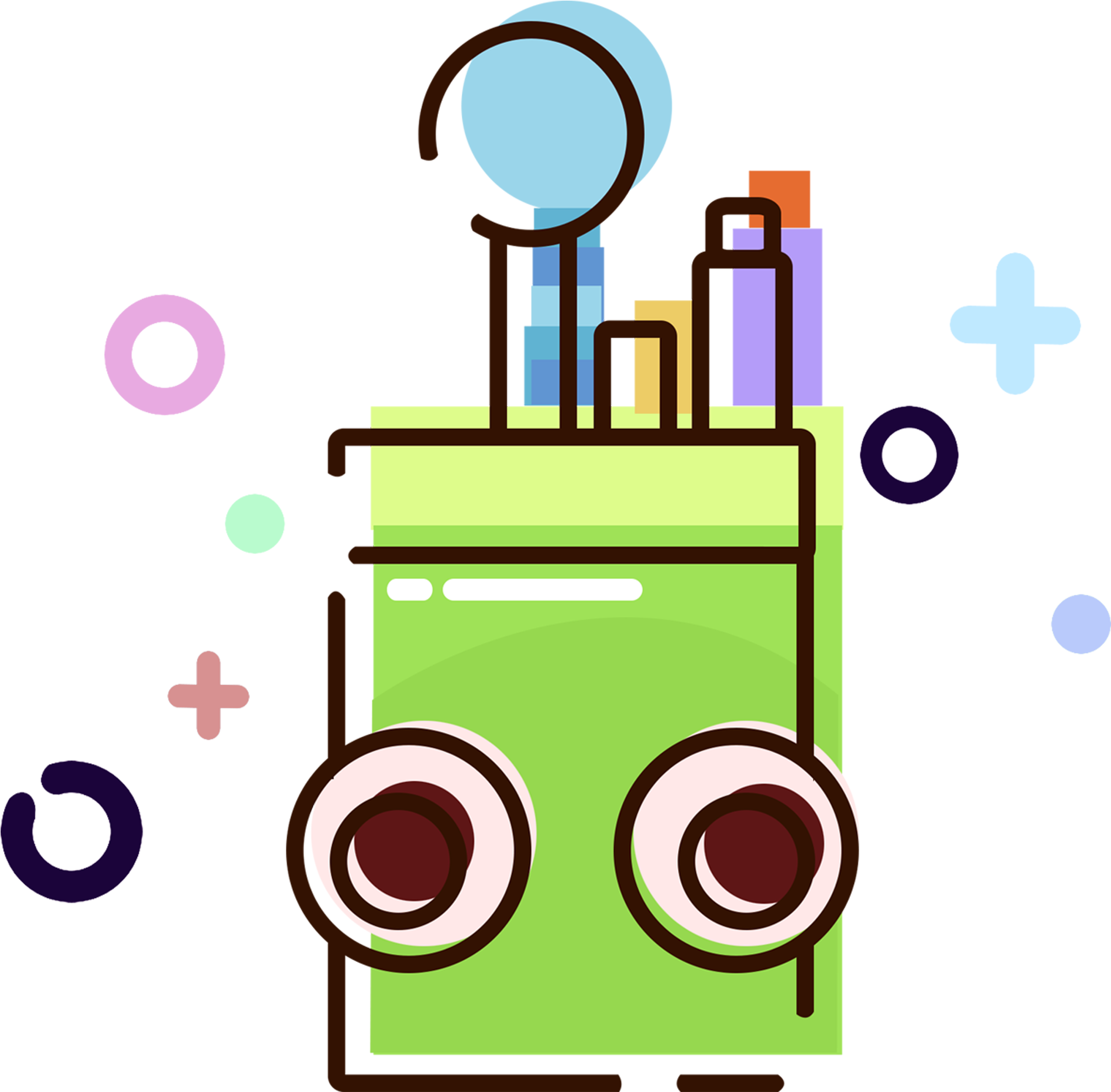 Mbe Fournitures Scolaires Porte-stylo Vert Png Et Psd - อุปกรณ์ การ เรียน การ์ตูน (2000x2000)