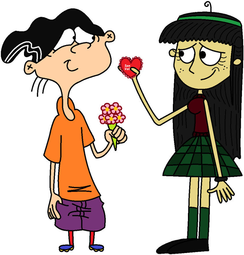 Doble D Y Mirafita Dandose Regalos By Sethmendozada - Cartoon (884x903)