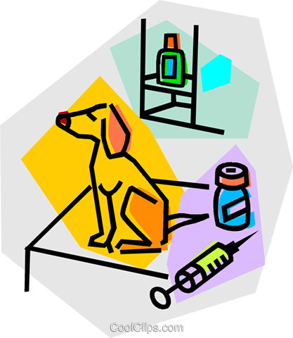 Cão No Veterinário Livre De Direitos Vetores Clip Art - รูป โรง พยาบาล สัตว์ การ์ตูน (417x480)