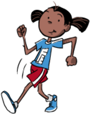 Dibujo De Una Chica Caminando - Ejercicio Dibujo Png (312x400)