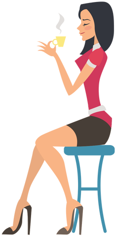 Image Result For Es Una Muchacha Clipart - Sitting Girl Cartoon Png (512x512)