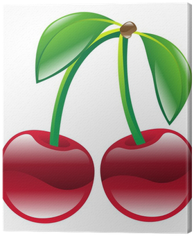 Tableau Sur Toile Illustration De Cerise Fruit Icône - Tableau Sur Toile Illustration De Cerise Fruit Icône (400x400)
