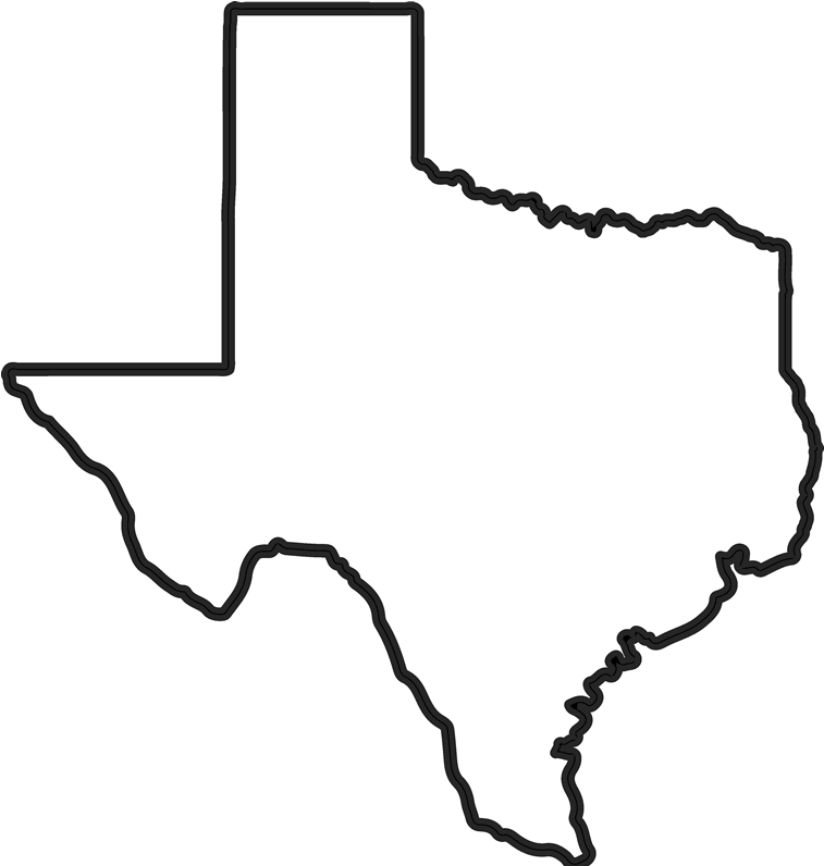 Texas Outline Transparent - Texas State Outline Png (800x800)