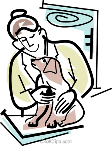 Veterinário Com Um Cão Livre De Direitos Vetores Clip - Veterinário Com Um Cão Livre De Direitos Vetores Clip (369x480)