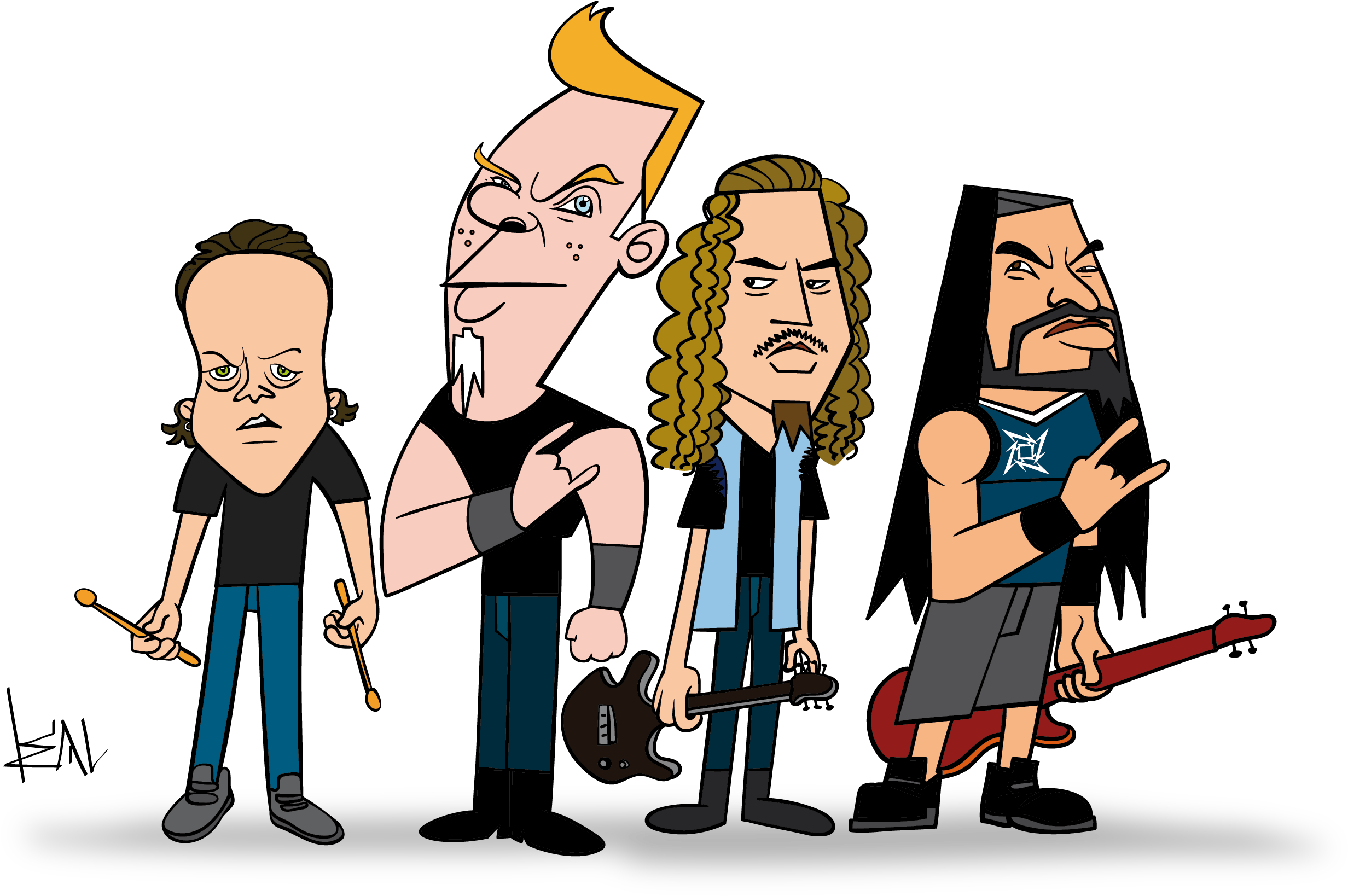 Metallica - Metallica Cartoon (2537x1653)