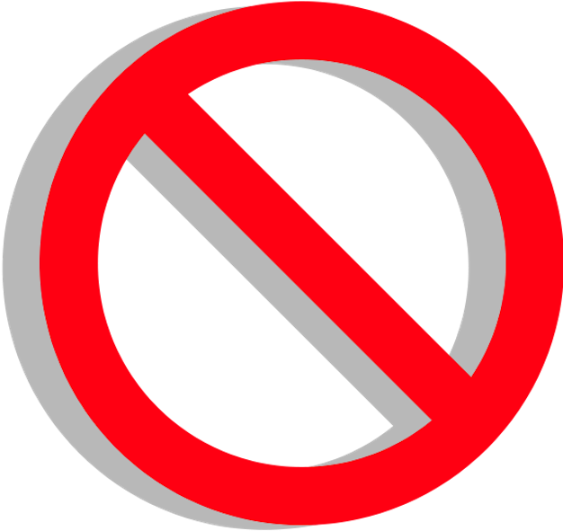 Circle With Line Through It No Background (648x648)