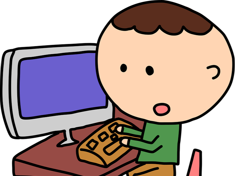 Picture - Boy On A Computer Clip Art (770x579)