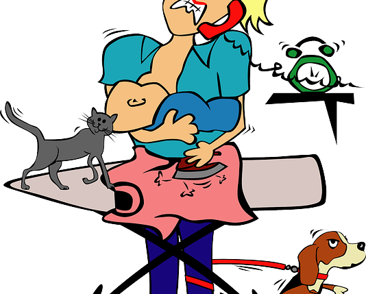 Swiffer Di Riciclo - Free Clipart Busy Woman (534x429)