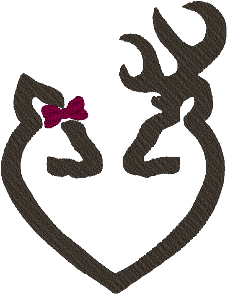 Deer Heart Cliparts Free Download Clip Art - Browning Deer (623x684)