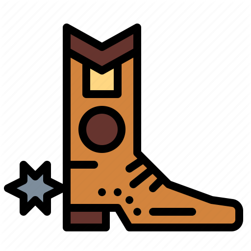 Boot Cowboy Footwear Icon - Cowboy Boot (512x512)
