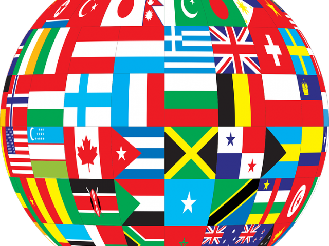 Country Clipart International Flag - International Globe (640x480)