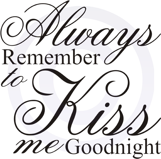 Vectors Kiss Me Goodnight - Calligraphy (569x569)